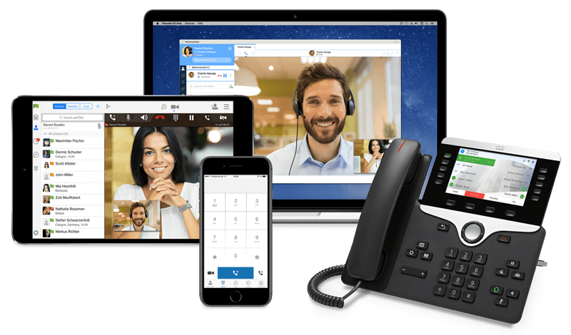 Placetel Cloud-Telefonie auf verschiedenen Endgeräten